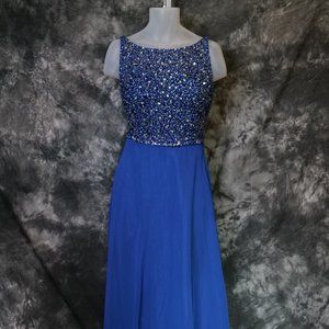 Size 18 Navy Blue Blush Prom Dress